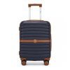 Cestovní kabinový kufr ABS+PC s pruhovaným vzorem Kono - 36 L - navy