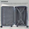 Sada kufrů Supercase 3 ks – geometrický vzor ABS+PC - 31/56/85 L - džínově modrá