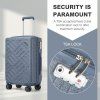 Sada kufrů Supercase 3 ks – geometrický vzor ABS+PC - 31/56/85 L - džínově modrá
