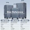 Sada kufrů Supercase 3 ks – geometrický vzor ABS+PC - 31/56/85 L - džínově modrá