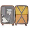 Sada 3 cestovních ABS+PC kufrů Kono 33L/57L/87L - burgundy
