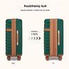 Sada 3 cestovních ABS+PC kufrů Kono 33L/57L/87L - zelená