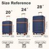 Sada 3 cestovních ABS+PC kufrů Kono 33L/57L/87L - navy