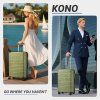 Rozšiřitelný polypropylenový kufr Kono 76 L - zelený