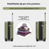 Rozšiřitelný polypropylenový kufr Kono 76 L - zelený