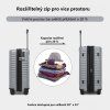 Rozšiřitelný polypropylenový kufr Kono 76 L - šedý