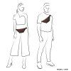 Hide & Stitches Japura unisex kožená ledvinka - tmavě hnědá