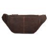 Hide & Stitches Japura unisex kožená ledvinka - tmavě hnědá