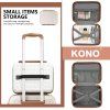 Kosmetický kufřík ABS+PC Kono - béžovo-hnědý - 11 L