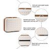 Kosmetický kufřík ABS+PC Kono - béžovo-hnědý - 11 L