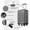Lehký kabinový ABS+PC kufr Kono - šedo-černý - 33 L