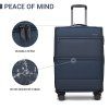 Textilní rozšířitelný kufr British Traveller 128 L - navy
