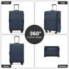 Textilní rozšířitelný kufr British Traveller 128 L - navy