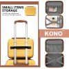 Kosmetický kufřík ABS+PC Kono - žlutý - 11 L