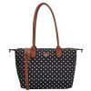 Shopper kabelka Charm London Buckingham - 15,5L - černá s puntíky