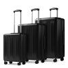 Sada 3 cestovních kufrů Premium ABS+PC KONO - černá
