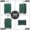 Cestovní kabinový kufr ABS+PC Kono - zelený - 34 L