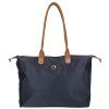 Dámská shopper kabelka s nylonovým popruhem Claire XL - modrá
