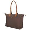 Dámská shopper kabelka s nylonovým popruhem Claire XL - hnědá