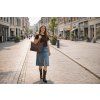 Dámská shopper kabelka s nylonovým popruhem Claire XL - hnědá