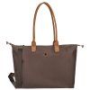 Dámská shopper kabelka s nylonovým popruhem Claire XL - hnědá