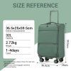 Sada 3 lehkých softshellových kufrů Kono 32/76,5/112 L - zelená