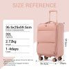 Sada 3 lehkých softshellových kufrů Kono 32/76,5/112 L - růžová