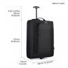Cestovní příruční kufr na kolečkách- černý
