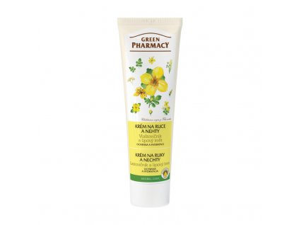 Green Pharmacy krém na ruky a nechty Lastovičník 100ml