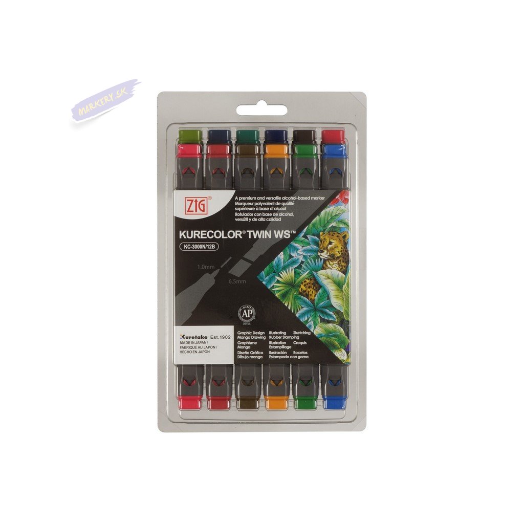 12225 2 kuretake zig kurecolor twin 12ks deep colors