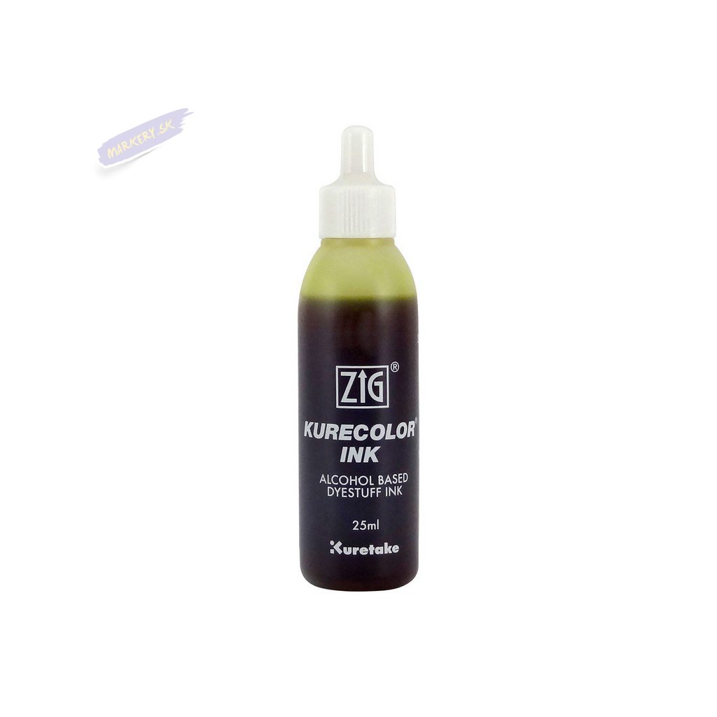 13071 1 kuretake zig kurecolor refill ink 25ml 100 pale yellow