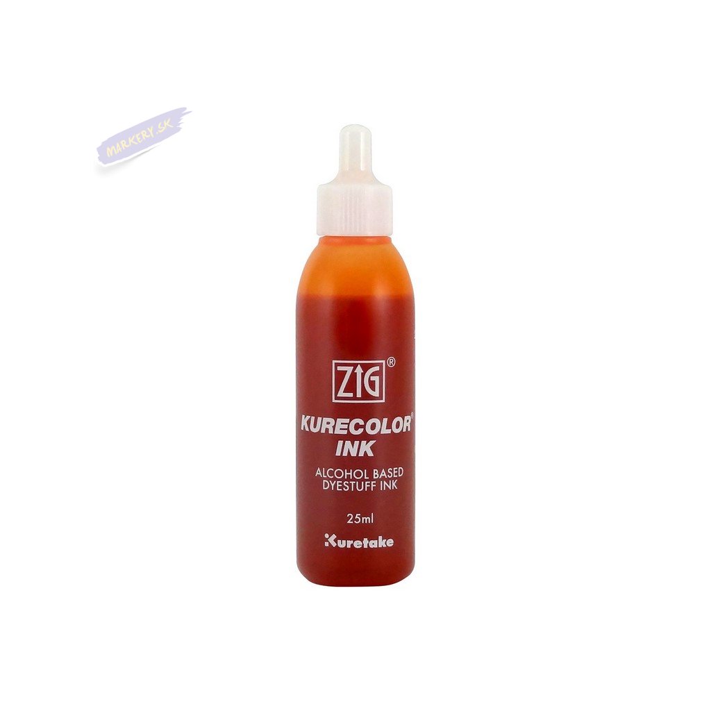 13200 1 kuretake zig kurecolor refill ink 25ml 406 cadmium orange