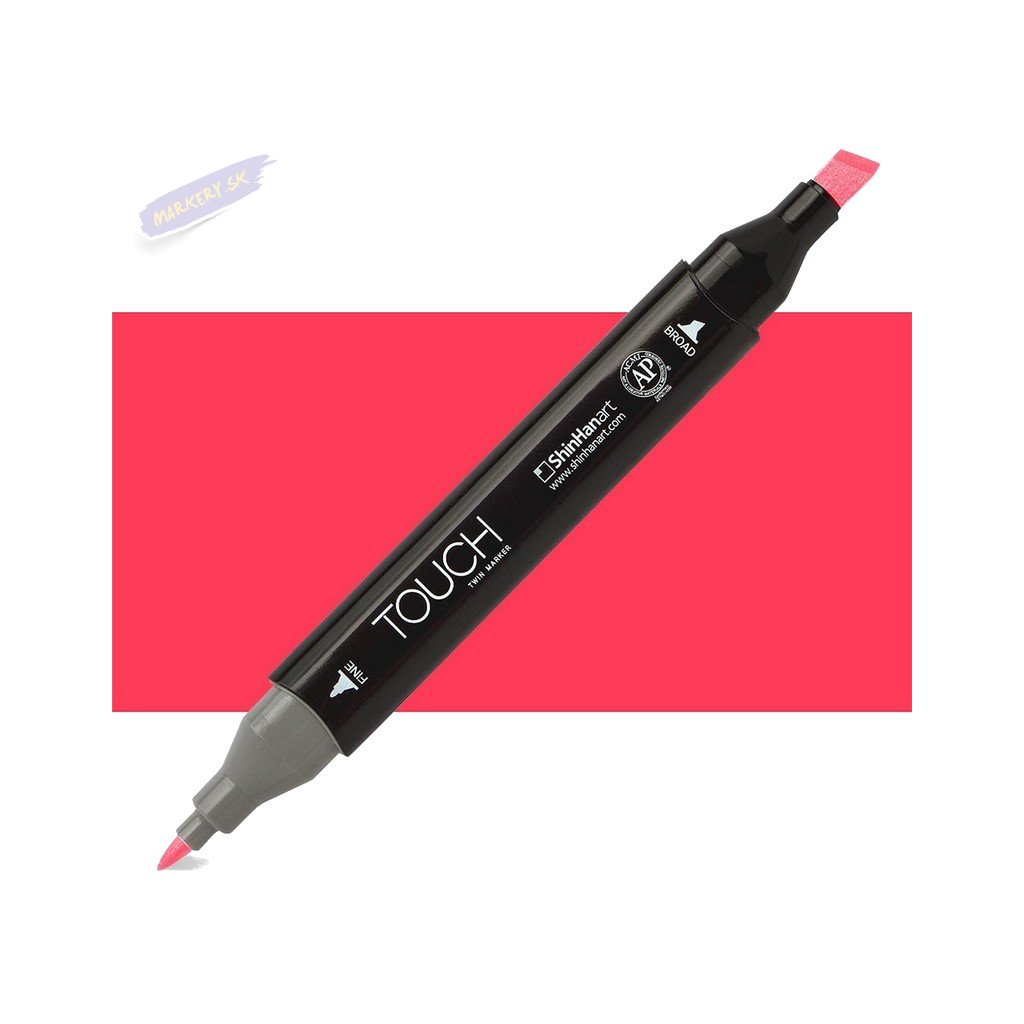 1611 1 f121 fluorescent coral red touch twin marker