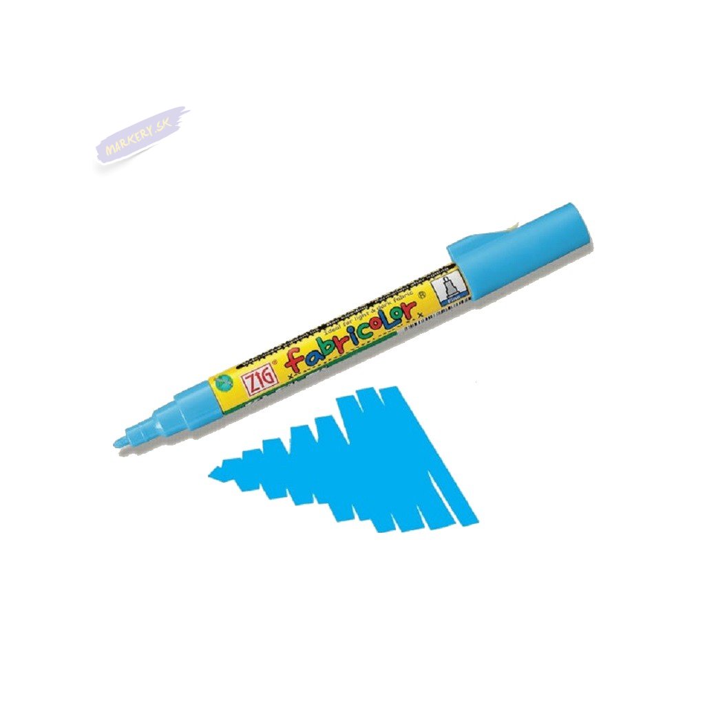 19227 1 kuretake zig fabricolor na textil svetle modra