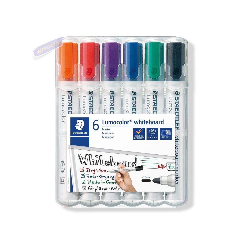 20430 1 staedtler lumocolor na bile tabule 6ks kulaty hrot