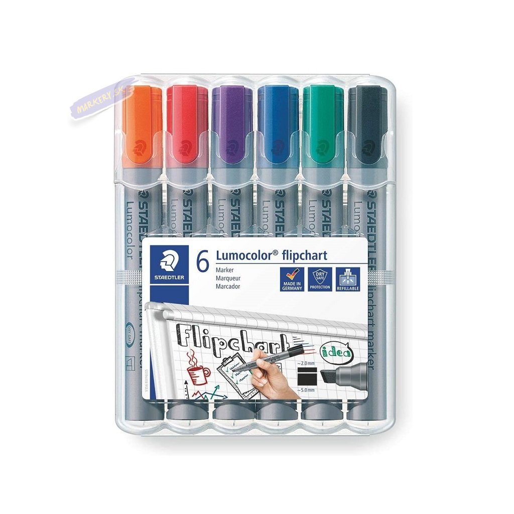 20454 1 staedtler lumocolor na flipchart 6ks sikmy hrot