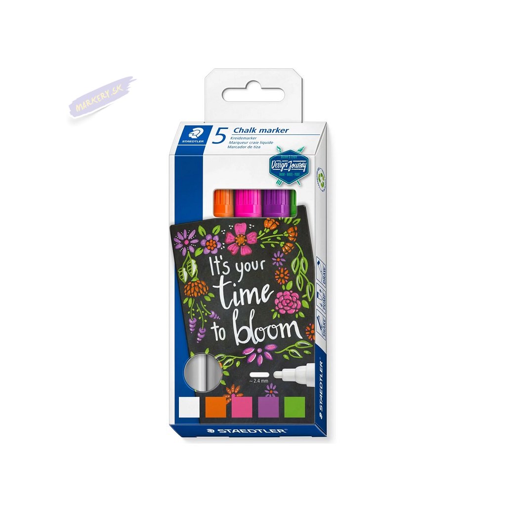 STAEDTLER Lumocolor kriedový na sklo a tabule, 5ks