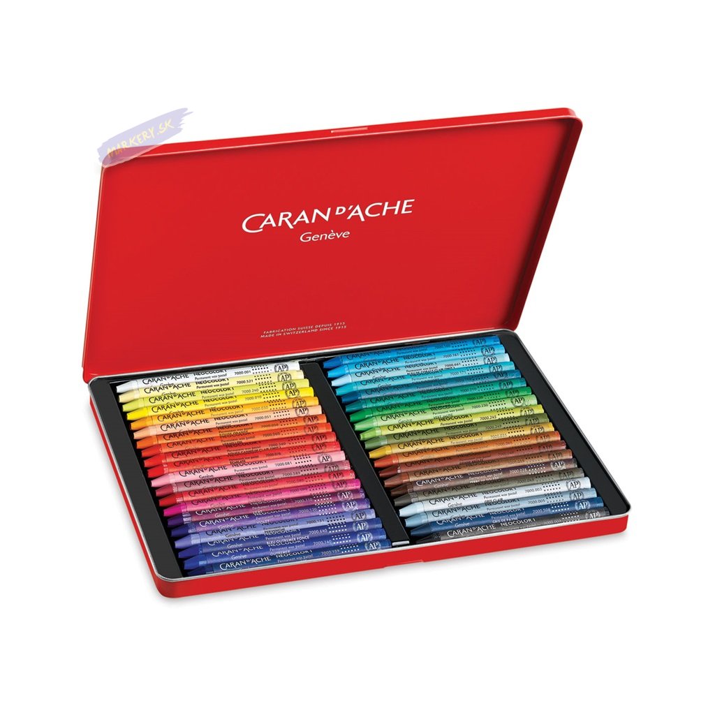 Voskové pastely Neocolor I CARAN D'ACHE, 40ks v kovovej krabičke