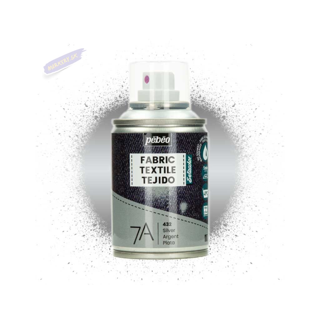 Farba do tkanin spray Pebeo Setacolor 7A 100 ml 432 Silver 01
