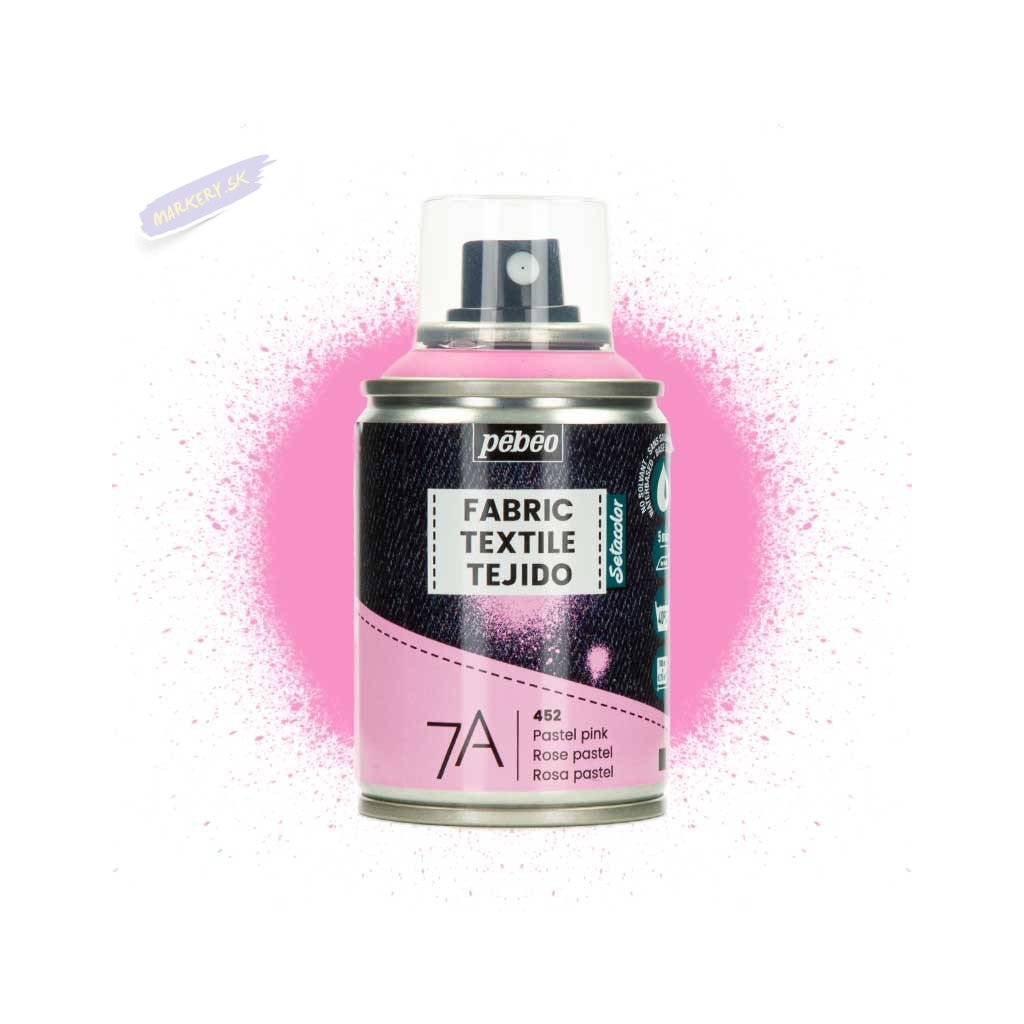 Farba do tkanin spray Pebeo Setacolor 7A 100 ml 452 Pastel pink 01