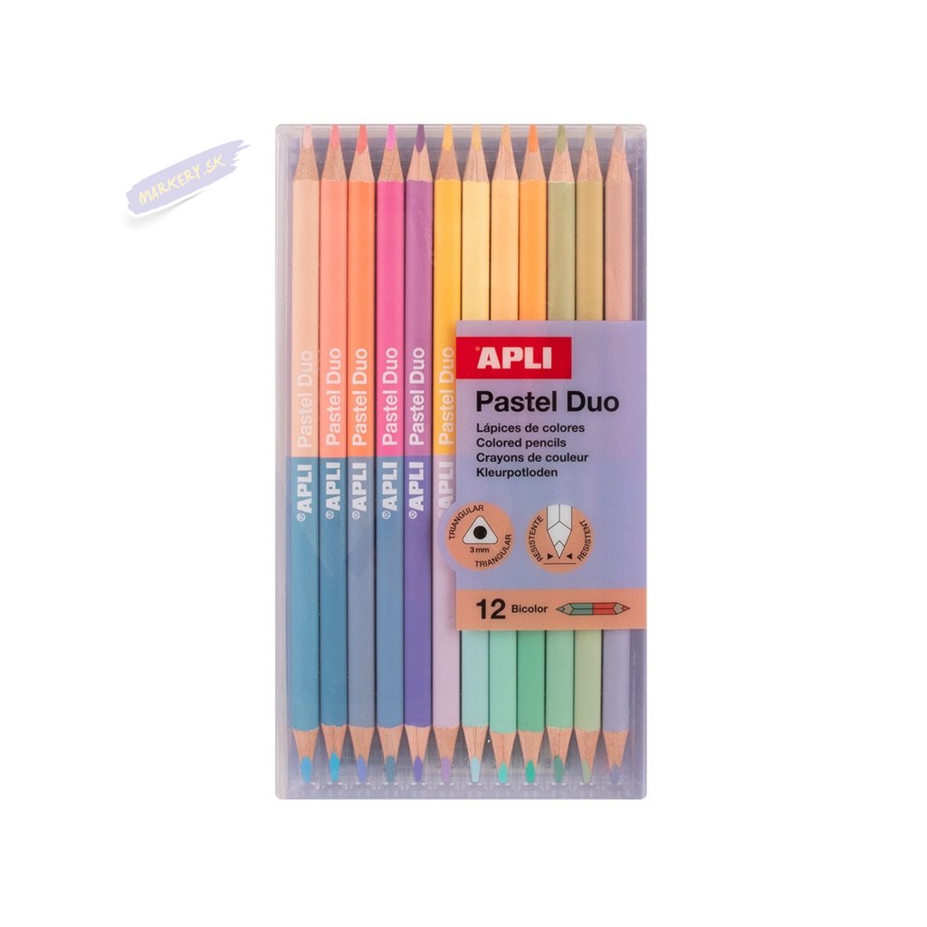 APLI LAPICES COLORES PASTEL DUO BICOLOR