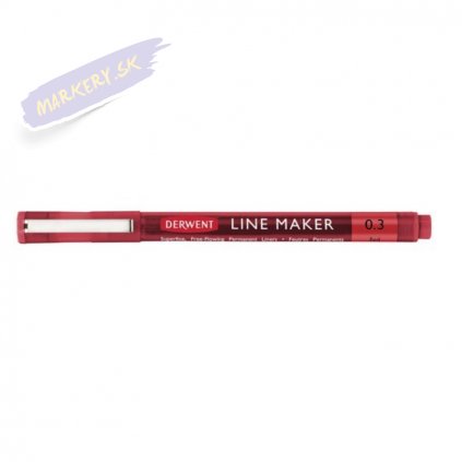 11526 1 liner derwent line maker 0 3mm cerveny