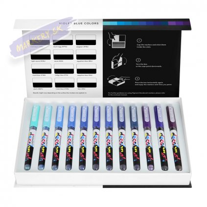 11697 3 karin decobrush pigment 12ks violet blue colors