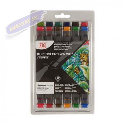 12225 2 kuretake zig kurecolor twin 12ks deep colors