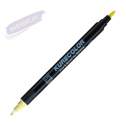 12663 1 kuretake zig kurecolor fine brush 100 pale yellow