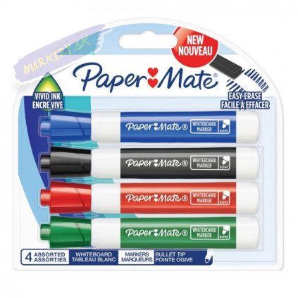 1272 2 paper mate na tabule whiteboard kulaty 4ks barevne