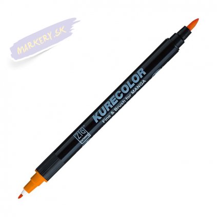 12792 1 kuretake zig kurecolor fine brush 406 cadmium orange