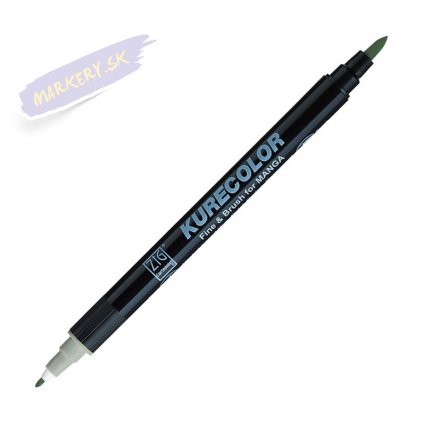 12930 1 kuretake zig kurecolor fine brush 801 light gray