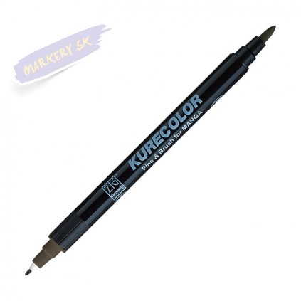 13062 1 kuretake zig kurecolor fine brush w09 warm gray 9