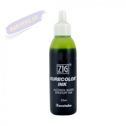 13089 1 kuretake zig kurecolor refill ink 25ml 125 yellow green